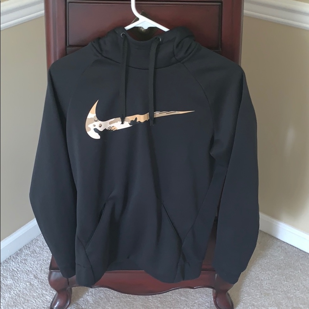 Nike Black Hoodie with Gold Swoosh